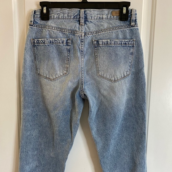 Blank NYC High Rise Tapered Lace Up Raw Hem Jeans - Picture 10 of 13